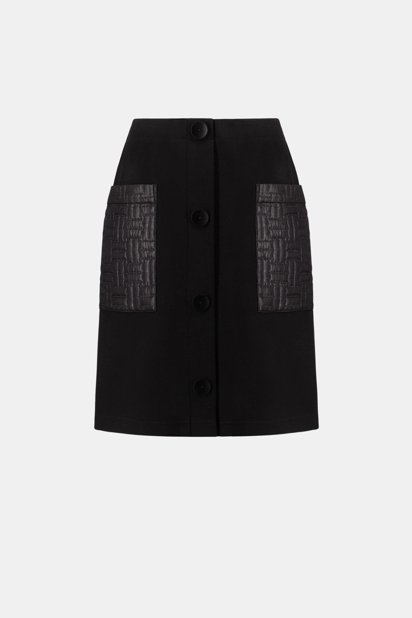 Knit Skirt with Quilted Pockets