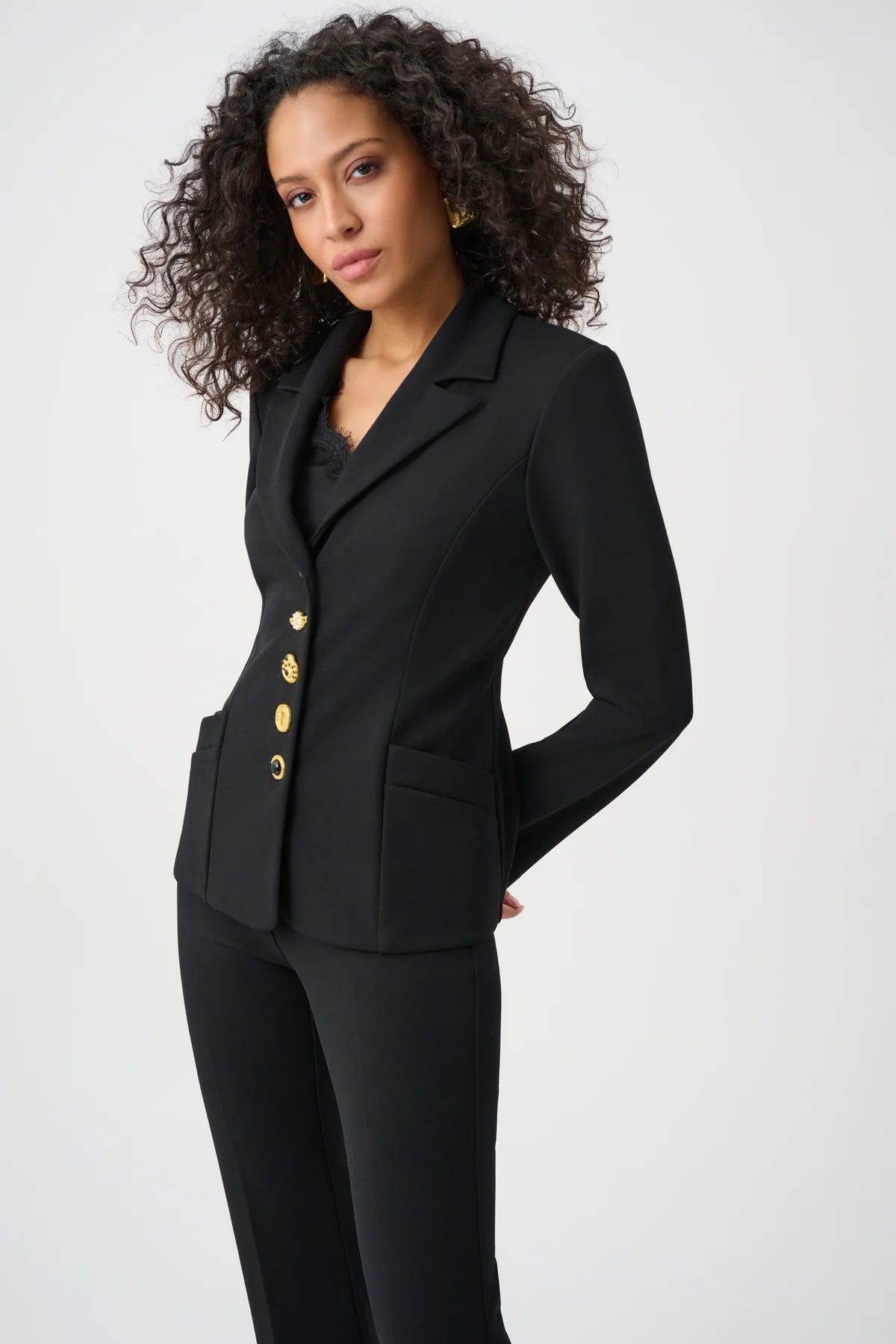 Statement Button Fitted Blazer