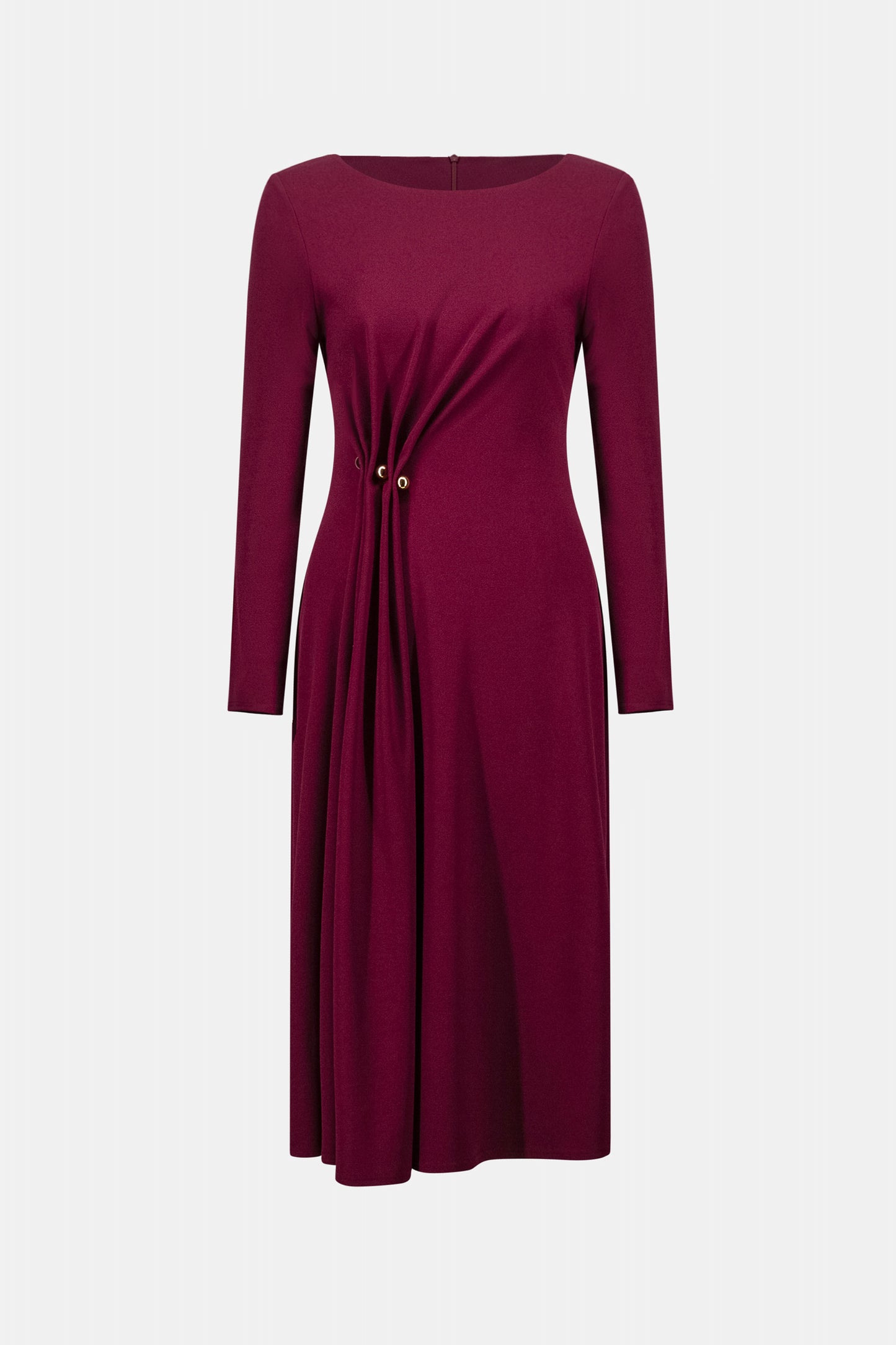 Scuba Crepe Draped Front Dress