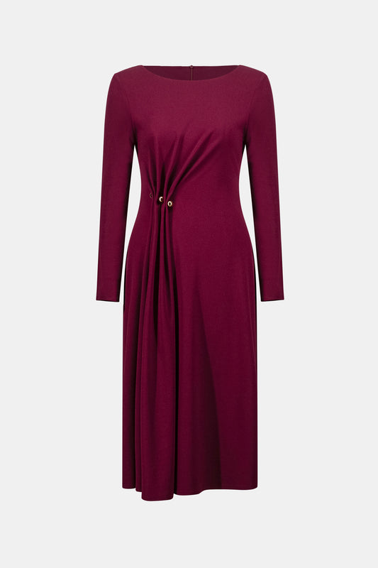 Scuba Crepe Draped Front Dress