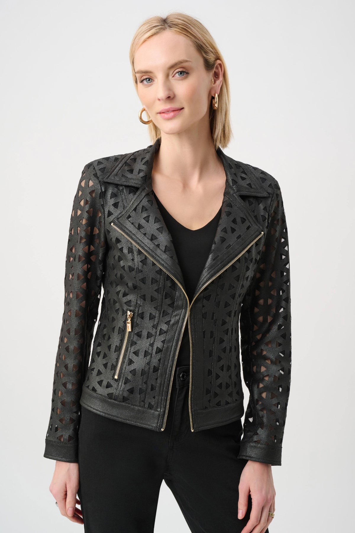 Mesh Moto Jacket | Black