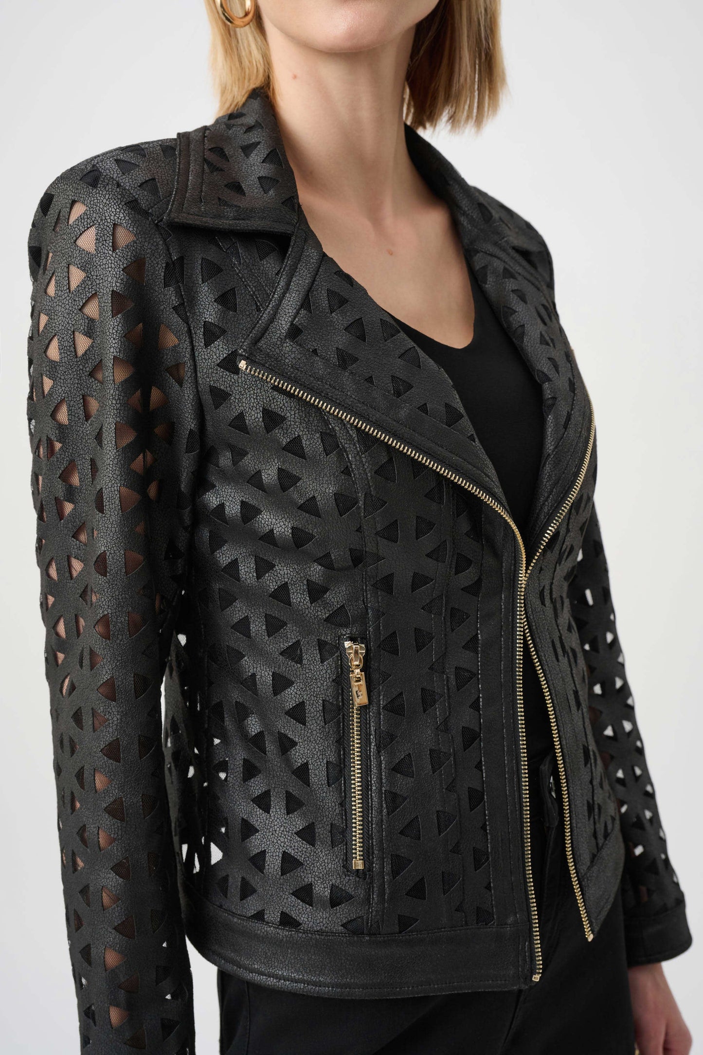 Mesh Moto Jacket | Black