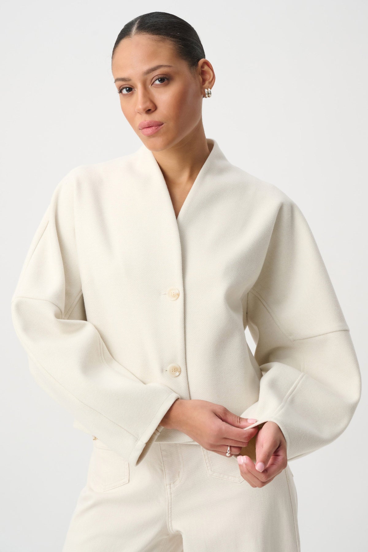 Shawl Collar Boxy Jacket
