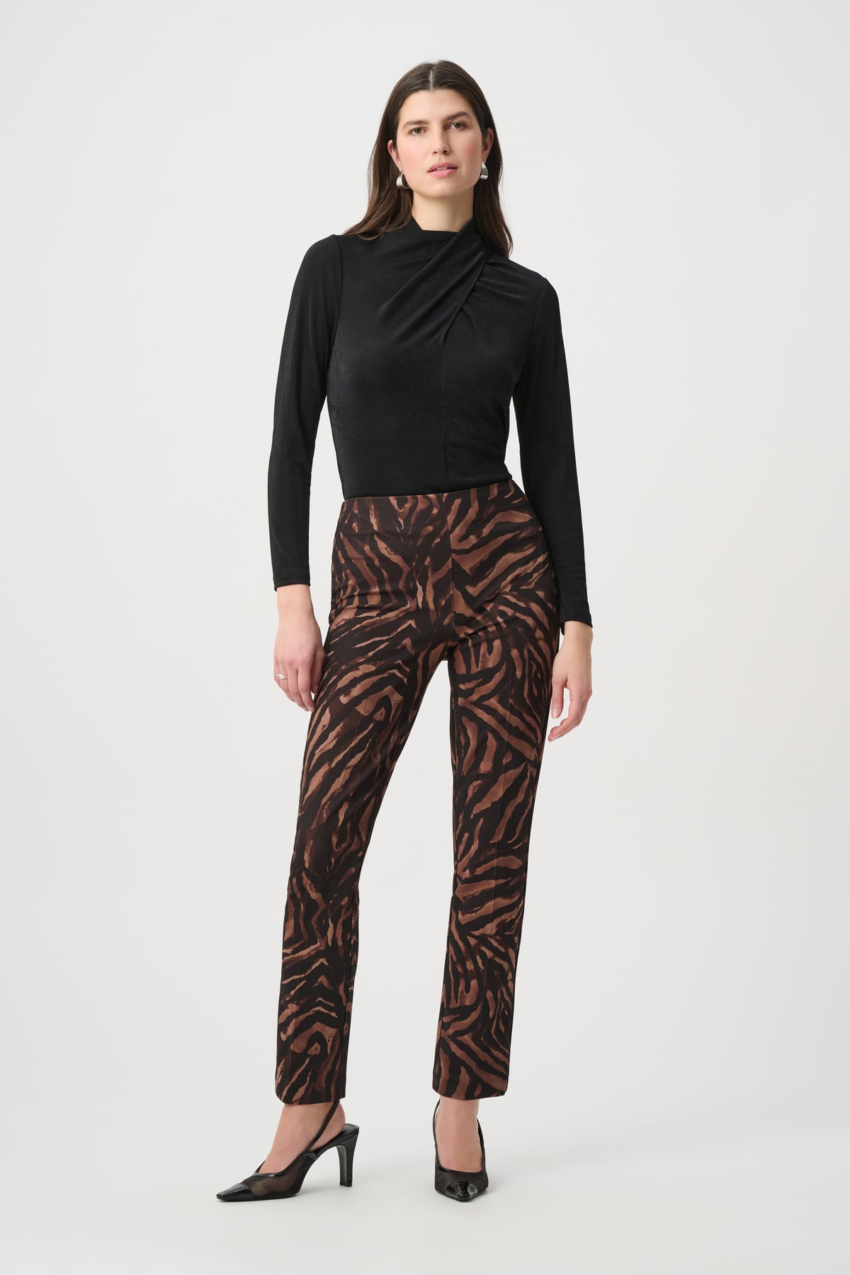 Animal Print Twill Pants