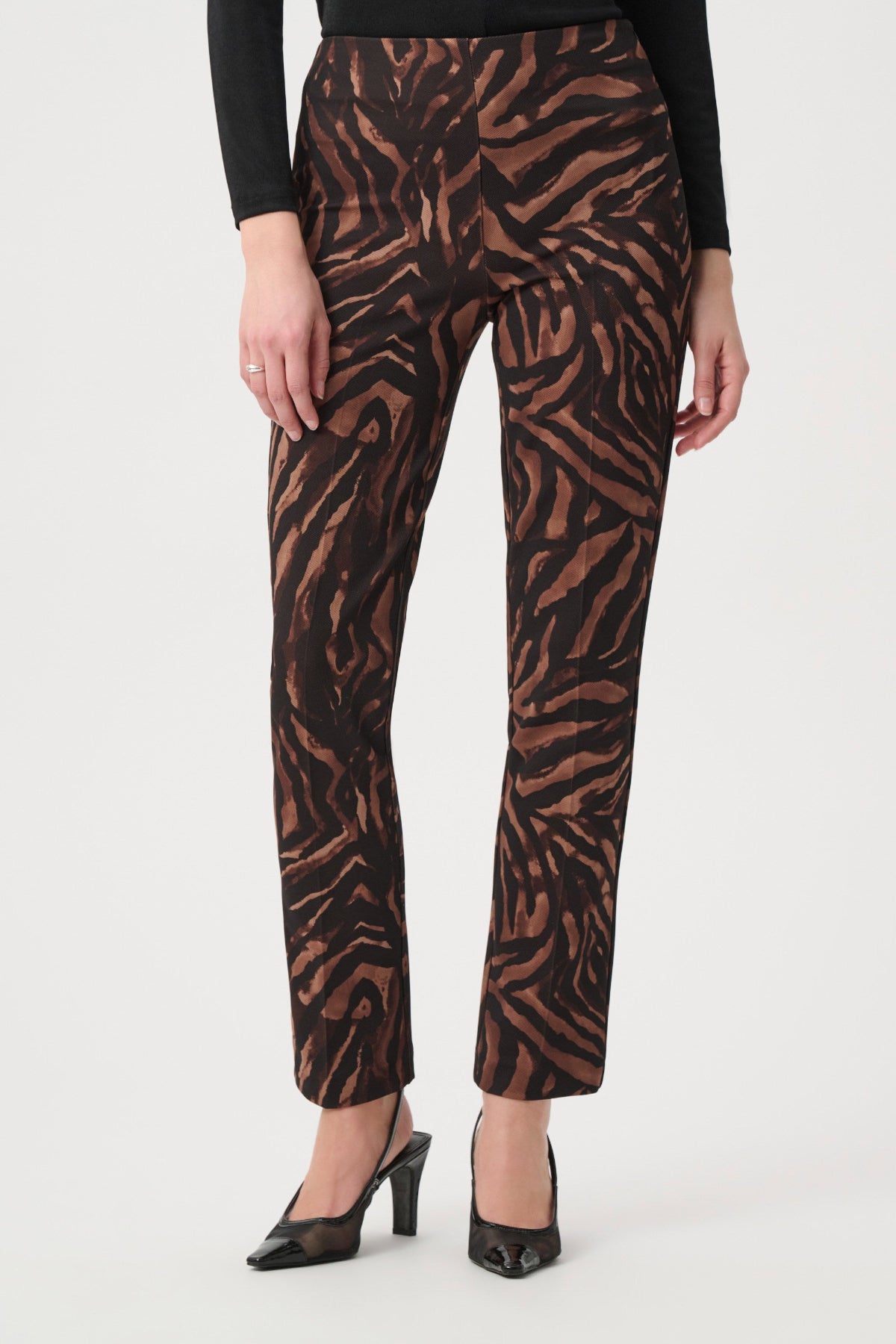 Animal Print Twill Pants
