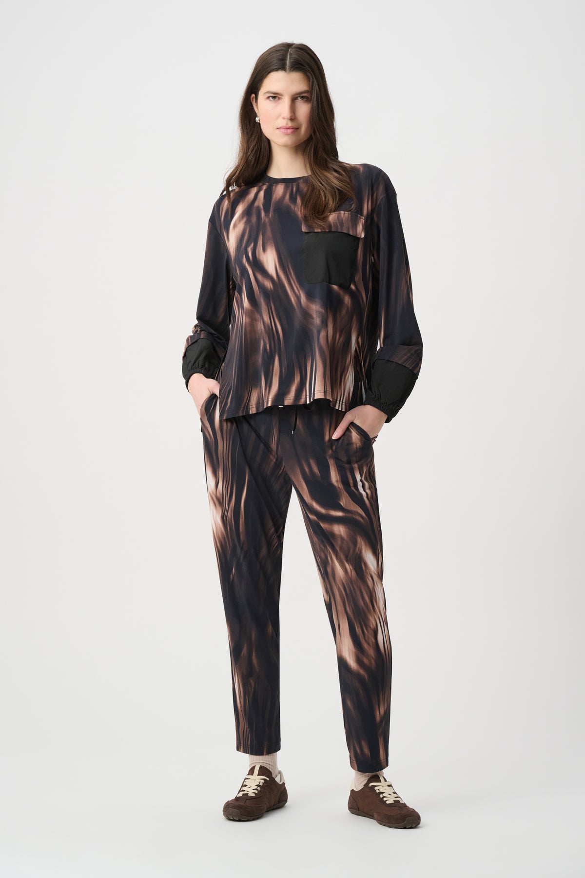 Animal Print Puff Sleeve Top
