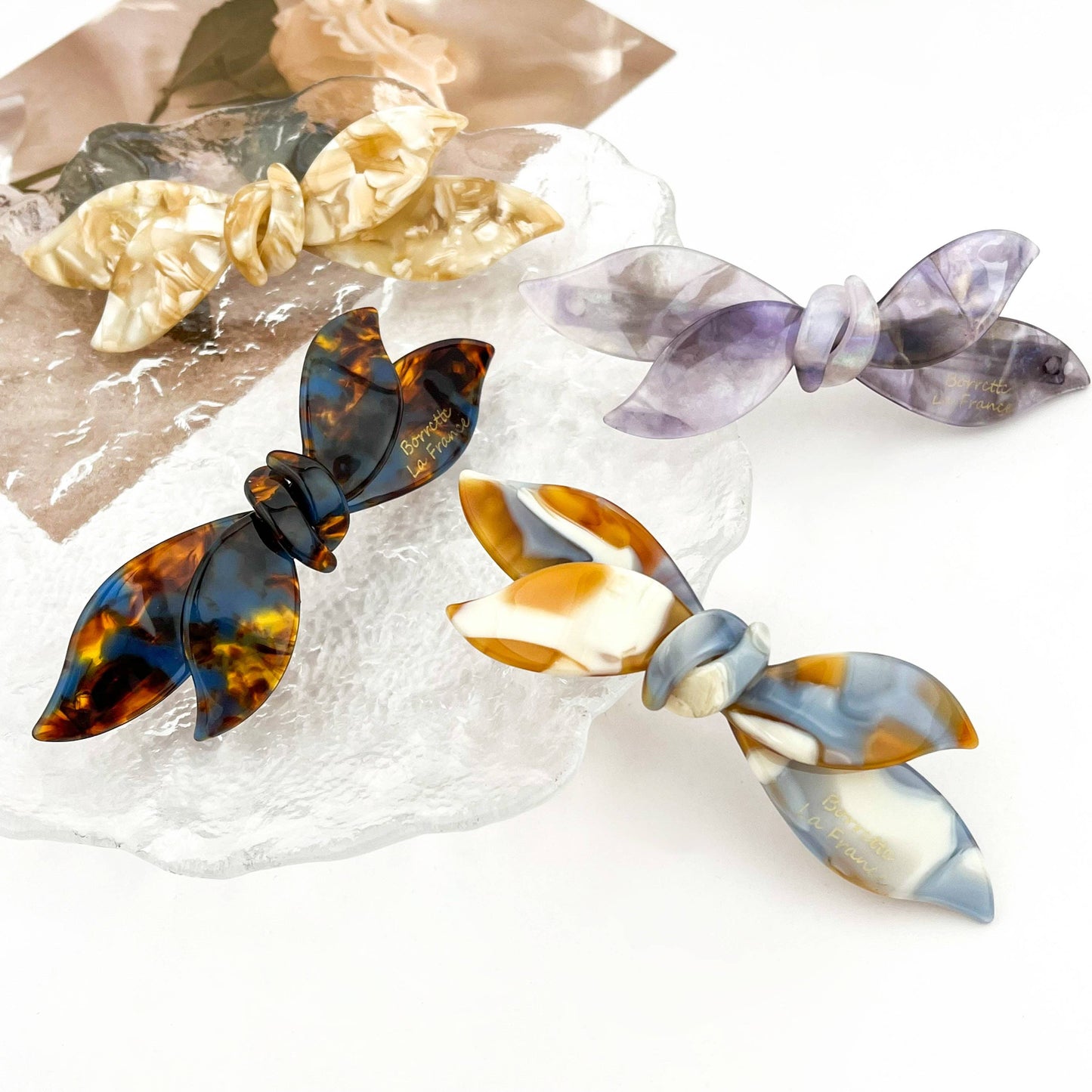Elegant Bow Spring Hair Clip: BeigeCoffee
