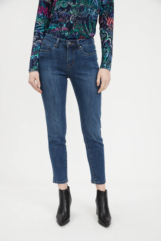 Olivia Slim Ankle | Dark Indigo