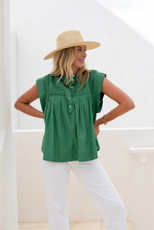 Anne Blouse | Comfrey Green