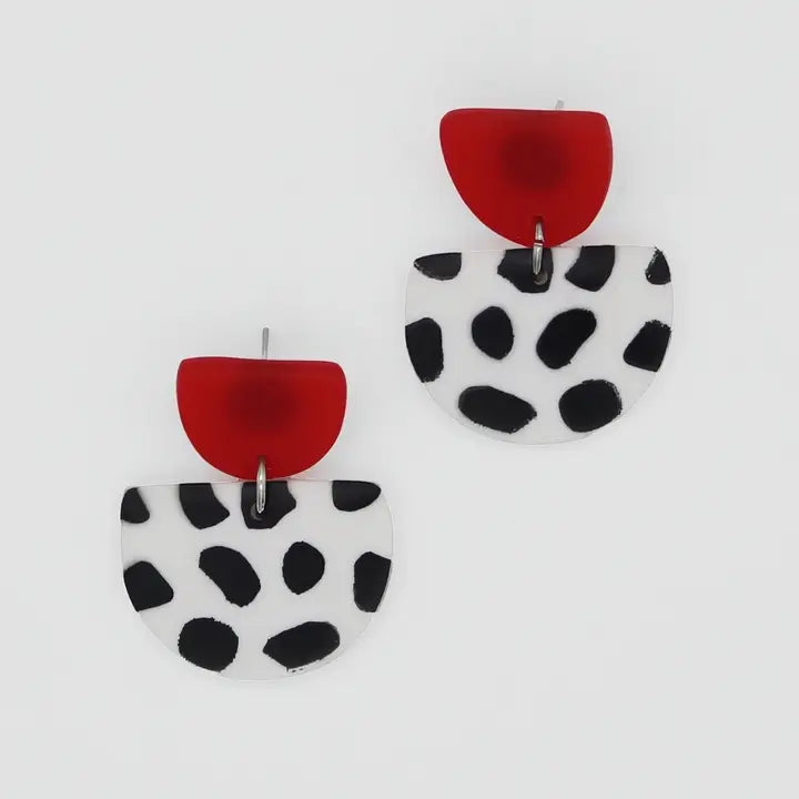 Cleo Dot Earring | Red