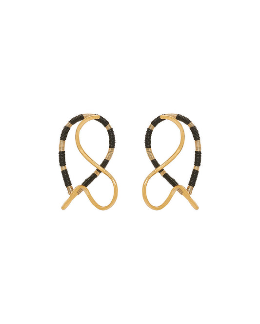 Gioia Earring | Black/Gold