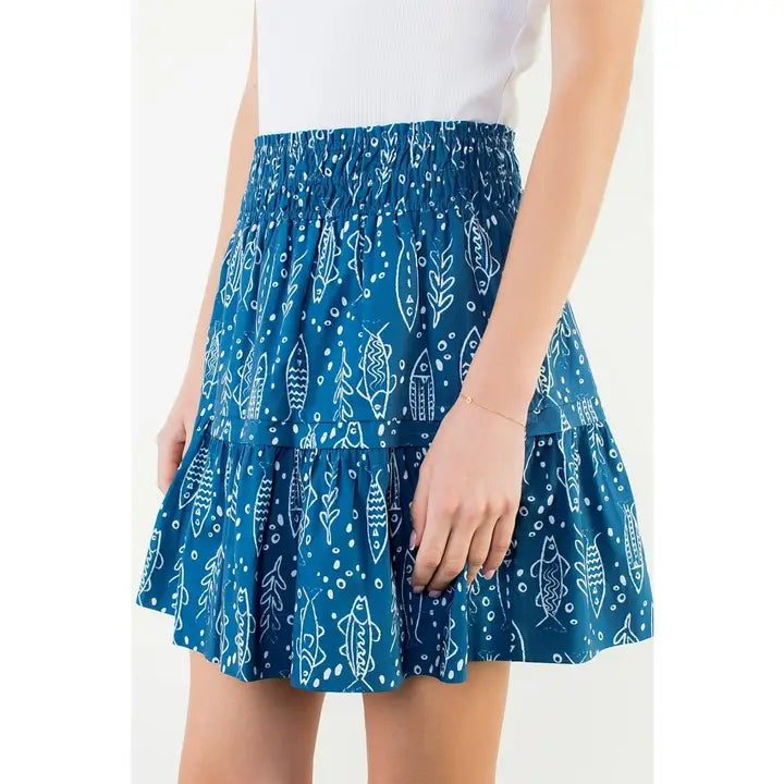 Fish Print Skirt