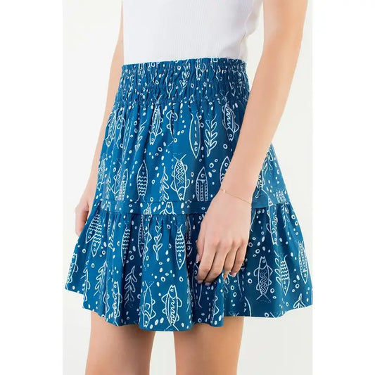 Fish Print Skirt