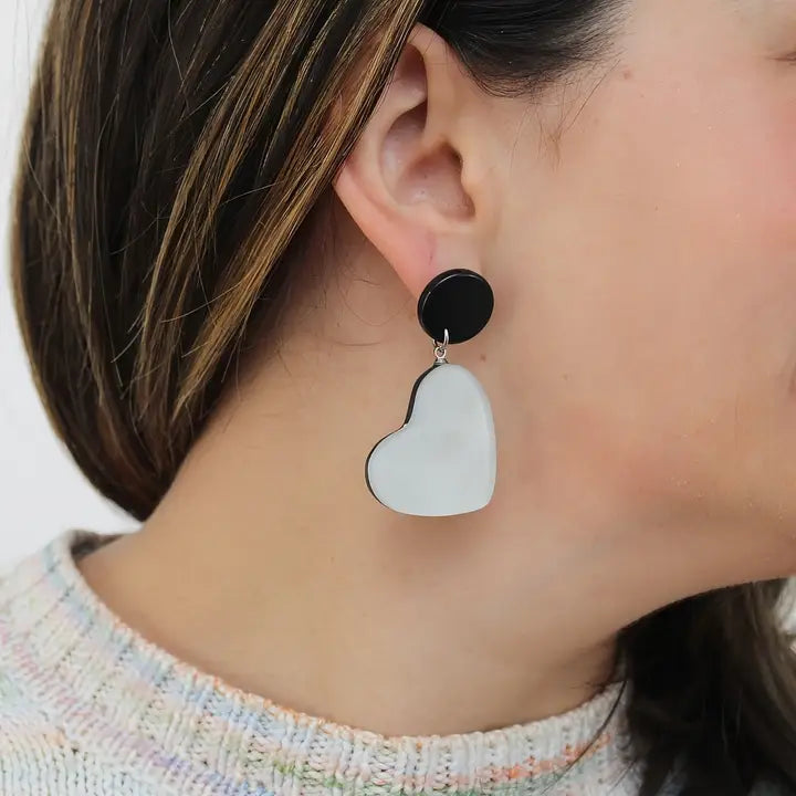 Frosted Heartstrings Earring