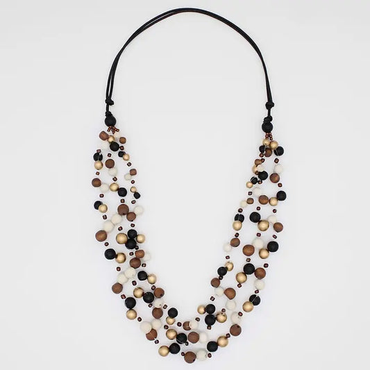 Carmella Necklace | Blk/Gold