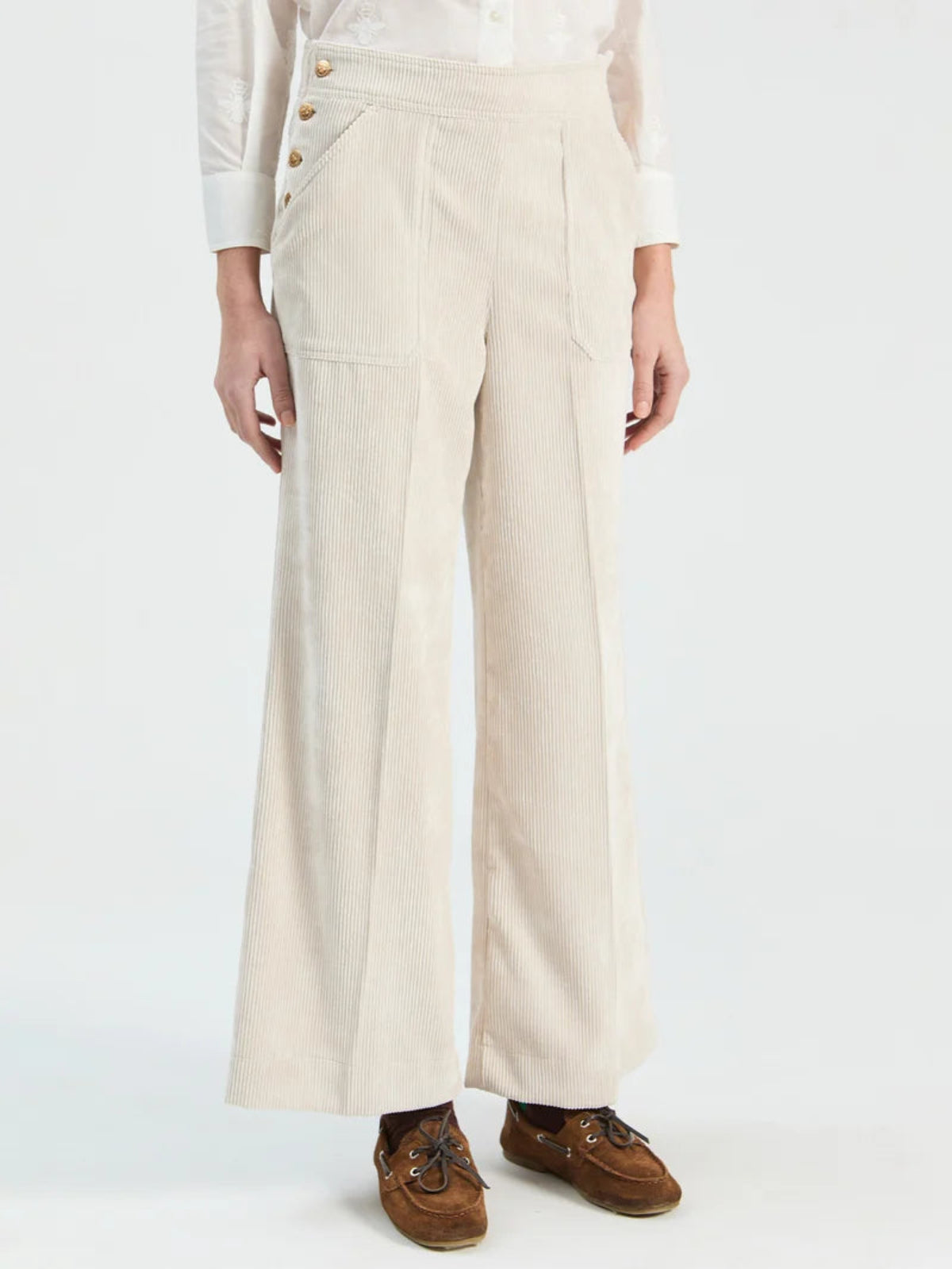 Cream Corduroy Pant