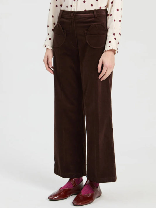 Brown Velvet Trouser