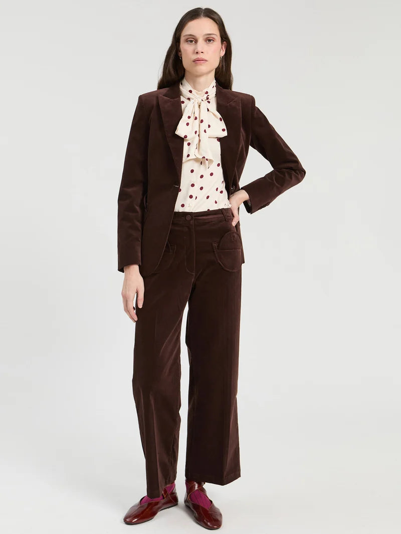 Brown Velvet Trouser