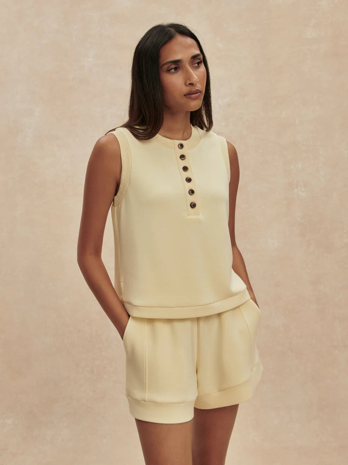 Marla Button Placket Tank