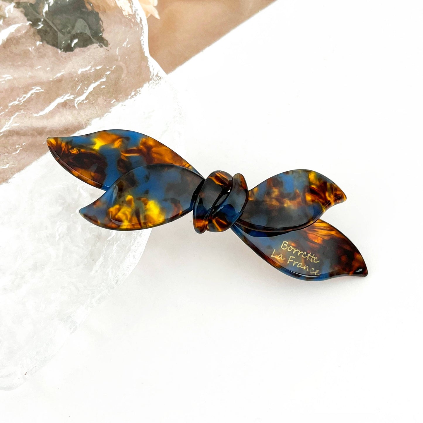 Elegant Bow Spring Hair Clip: BeigeCoffee