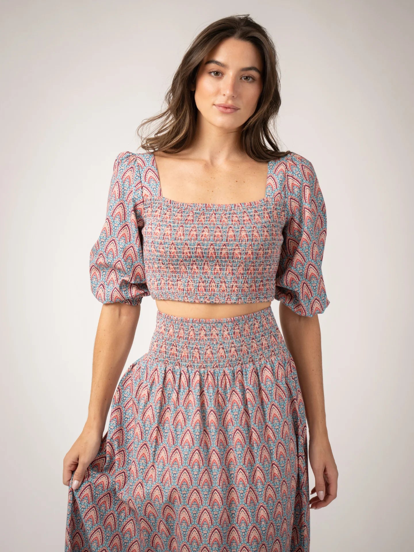 Ophelia Top | Red Scallop
