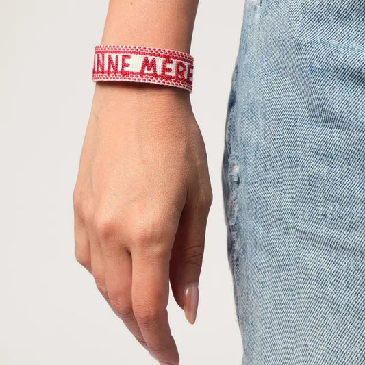 Woven Bracelet | Red/Wht