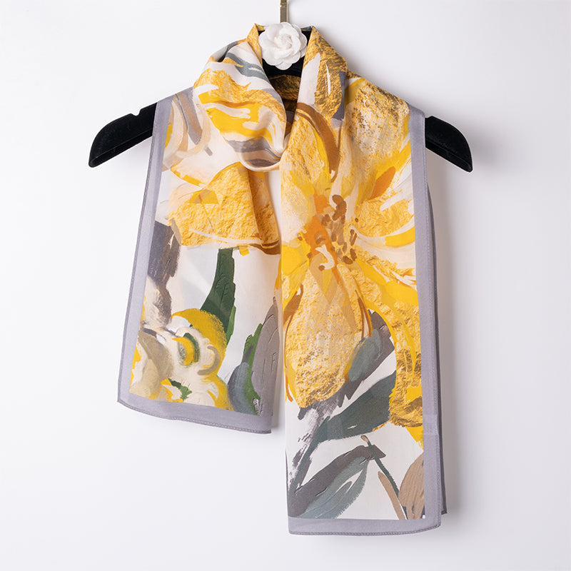 Yellow Floral Scarf