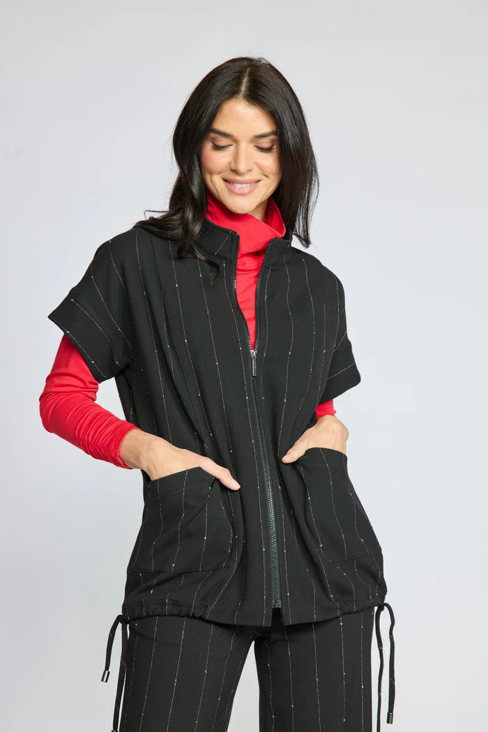Pinstripe Travel Vest