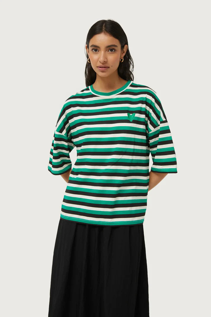 Stripe Tee | Blk/Grn