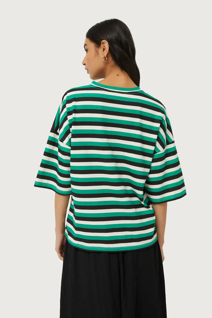 Stripe Tee | Blk/Grn