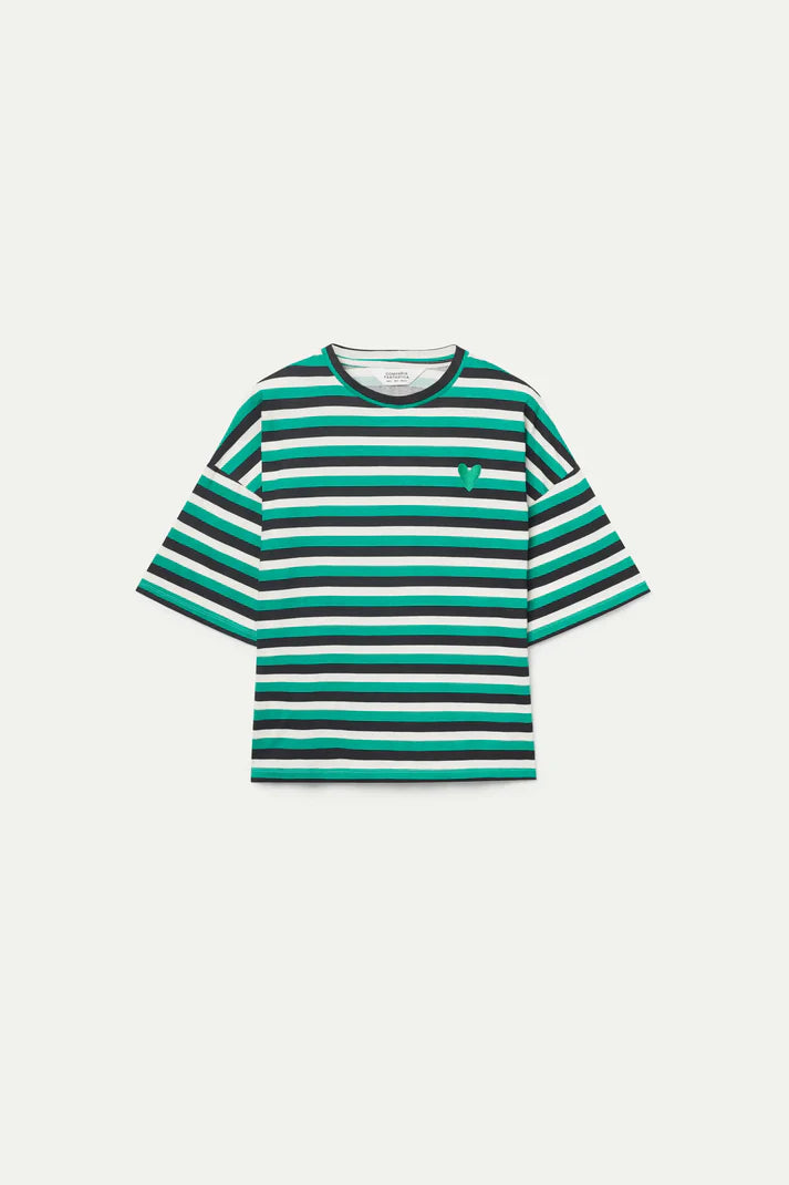 Stripe Tee | Blk/Grn