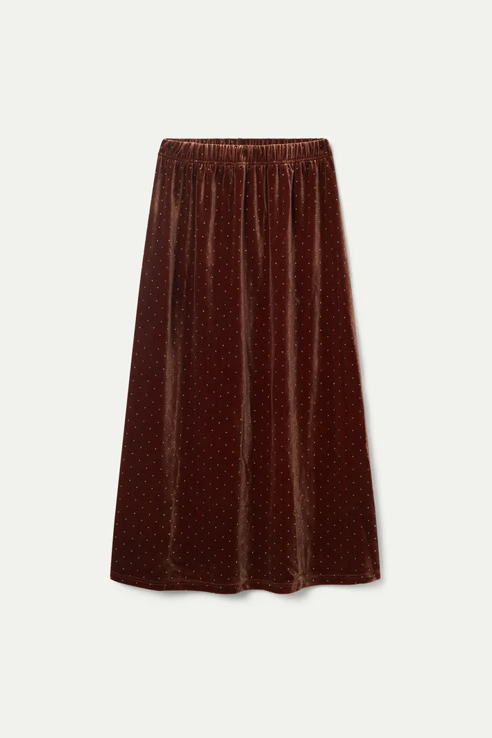 Velvet Skirt | Brown