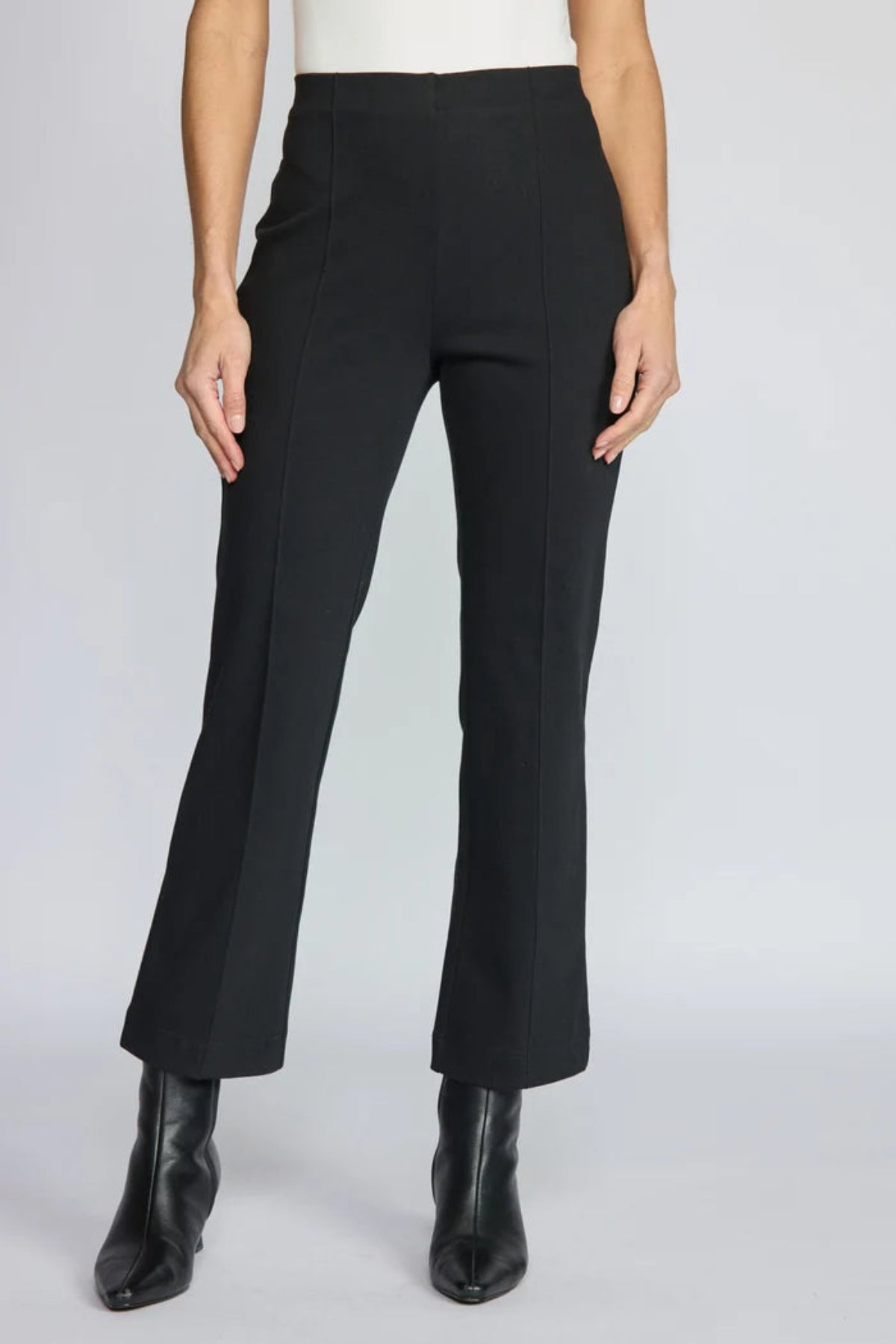 Knit Denim Kick Flare | Black