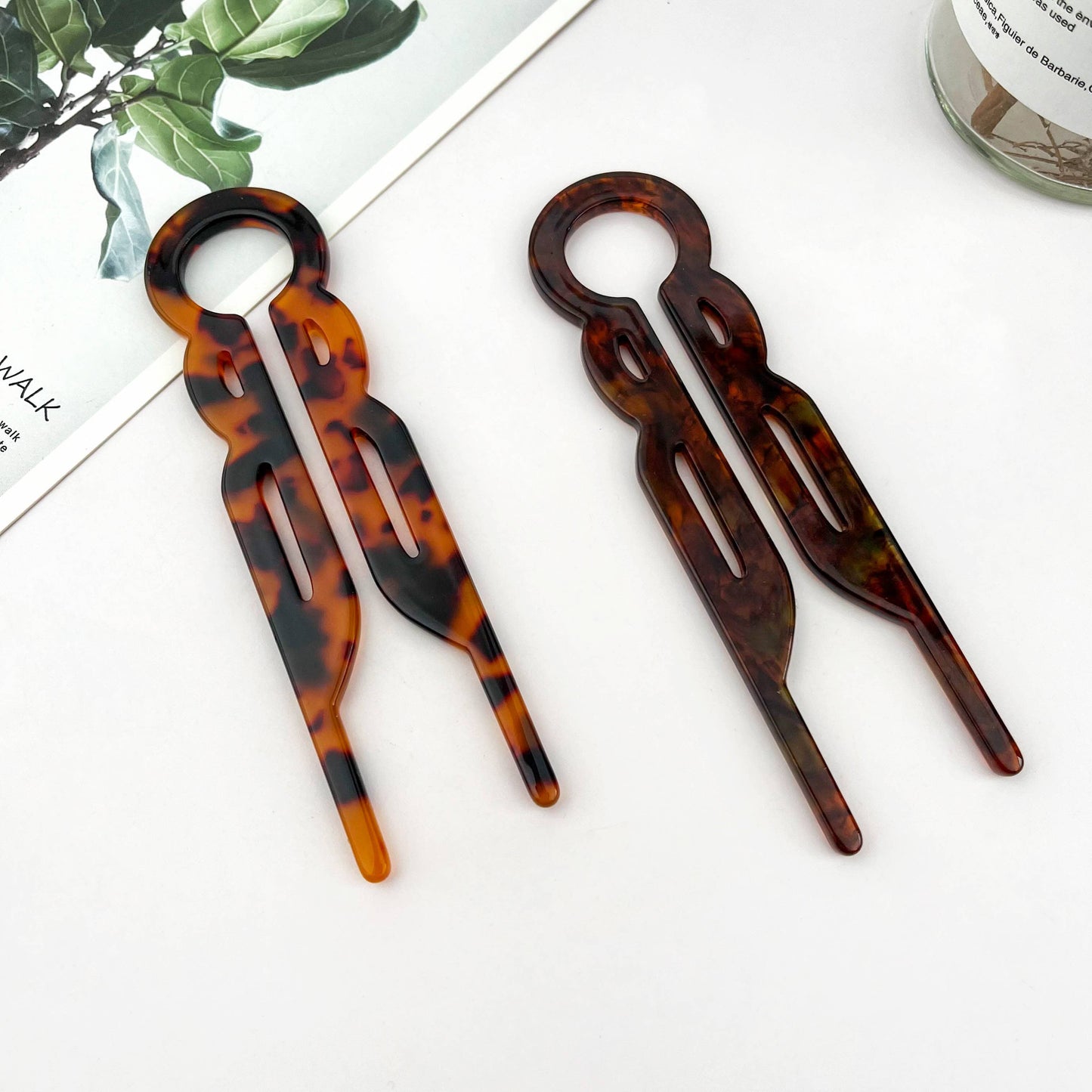 Acetate U Shape Hair Stick French Twist Pin Minimal: A