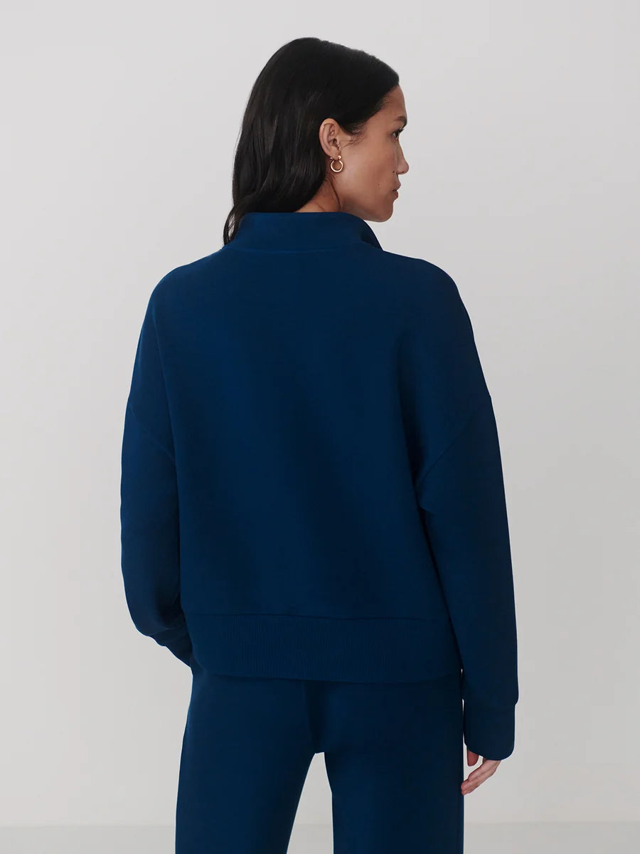 Mavis Mock Sweat | Sea Blue