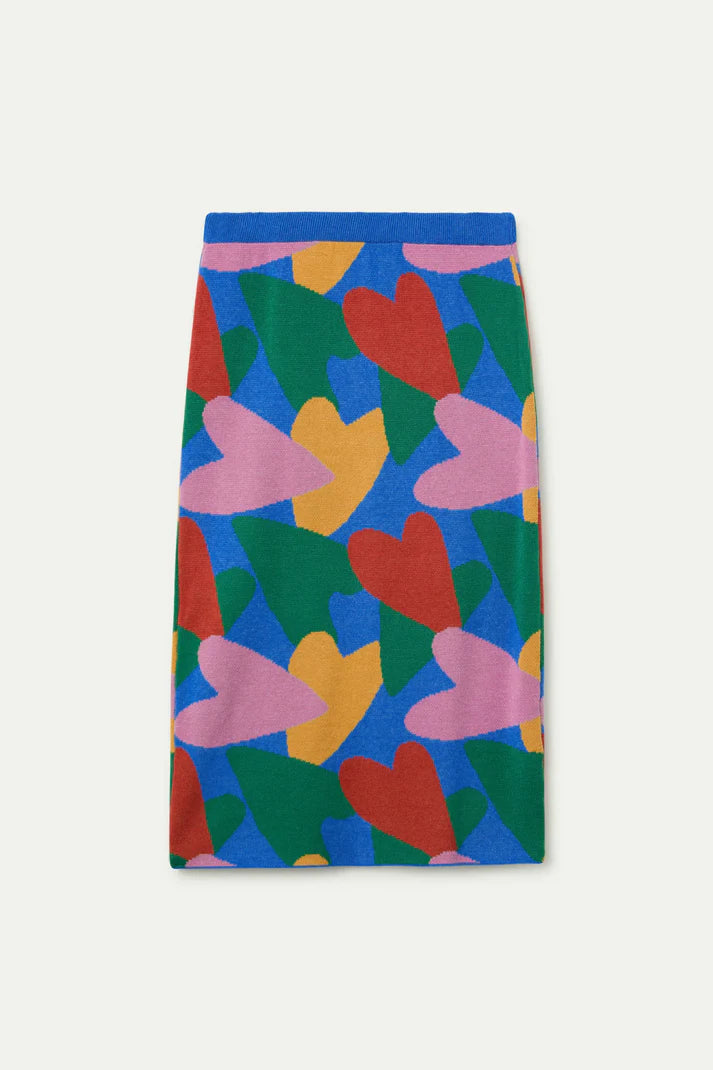 Cupid Print Midi Skirt