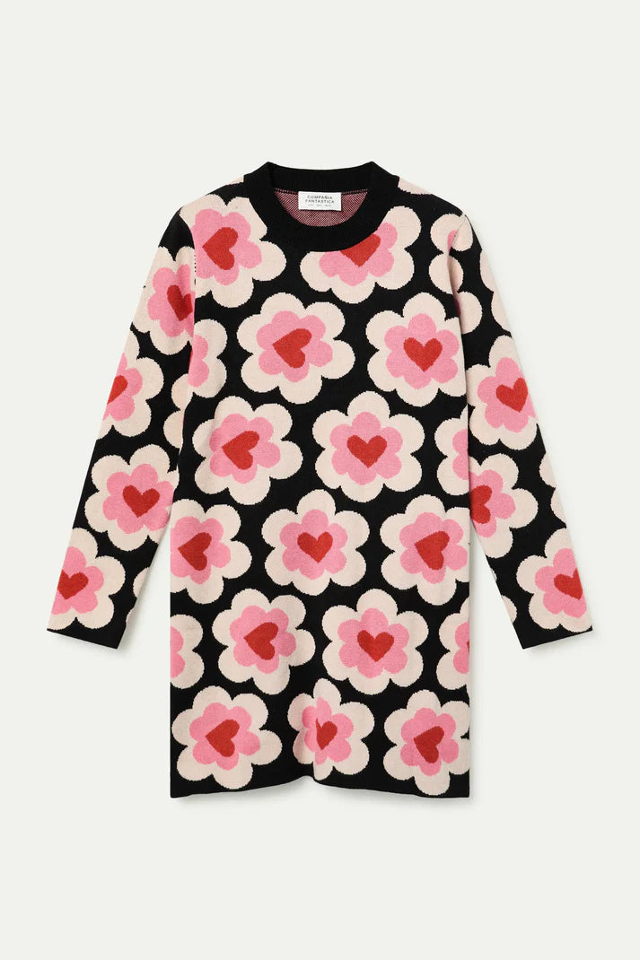 Sweet Heart Print Dress