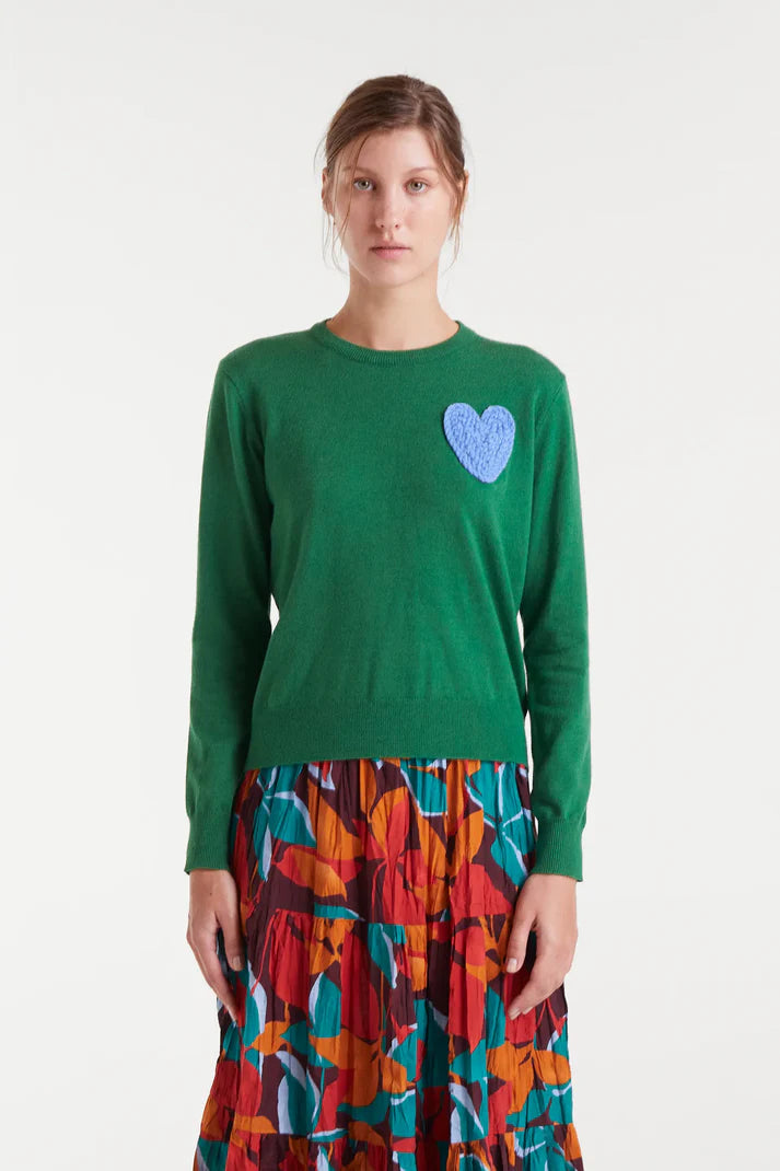 Green Heart Sweater