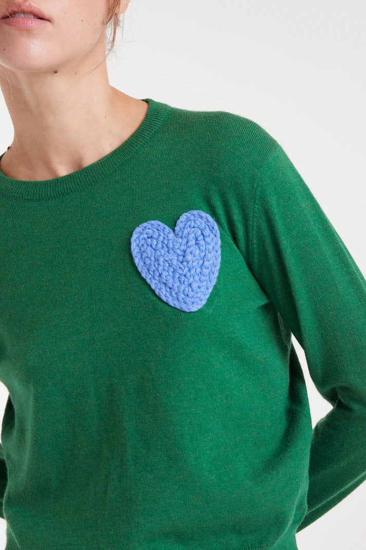 Green Heart Sweater