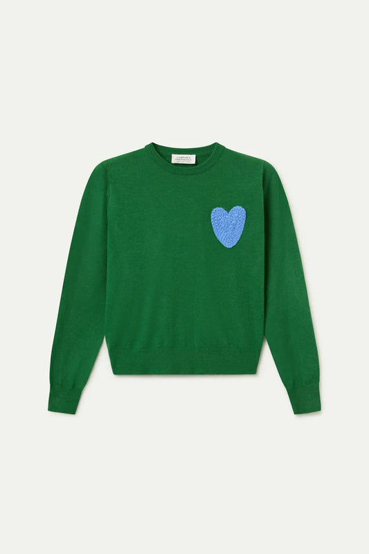 Green Heart Sweater