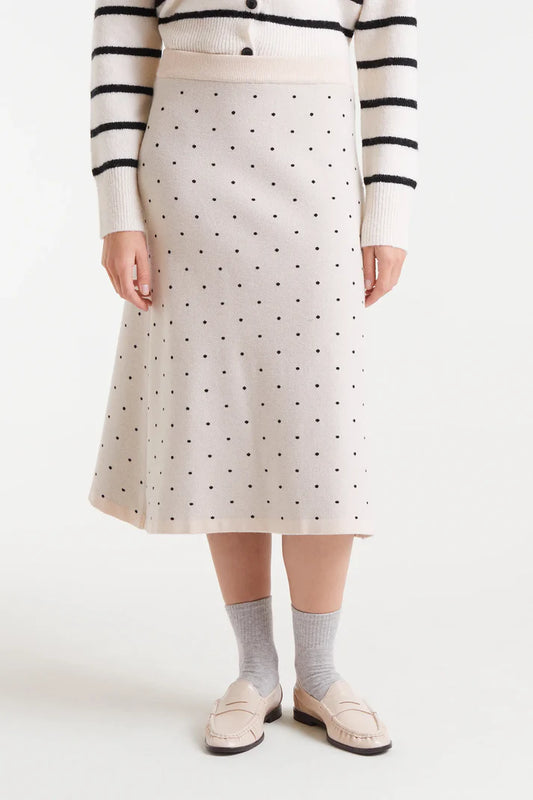 Mini Dot Midi Skirt