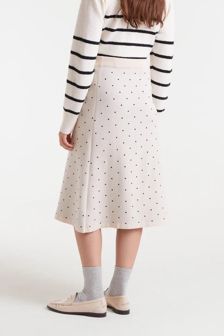 Mini Dot Midi Skirt