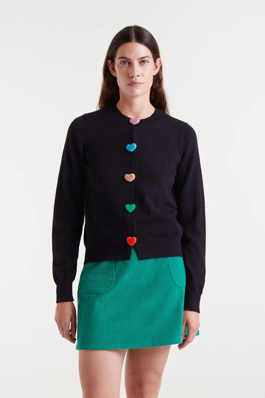 Black Heart Detail Cardi