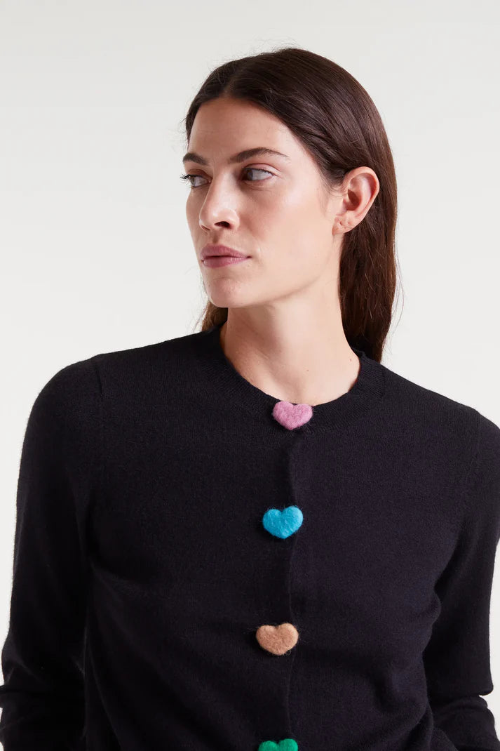 Black Heart Detail Cardi