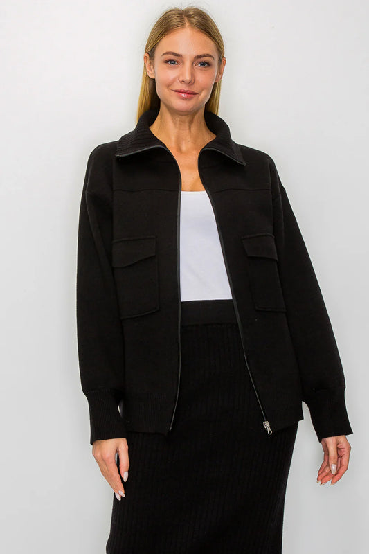 Shay Knitted Jacket | Black