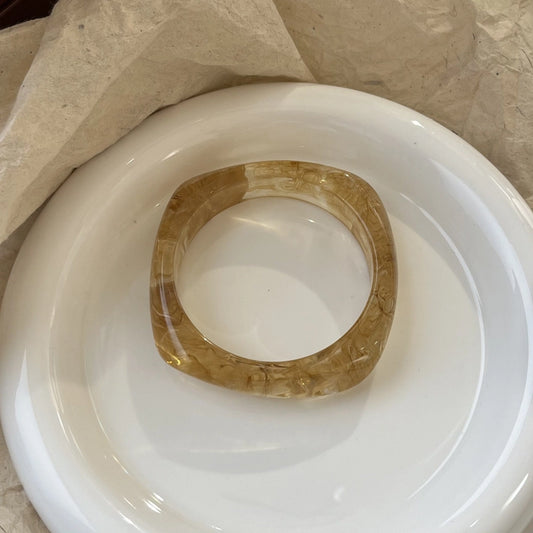 Geometric Bangle | Light Yellow