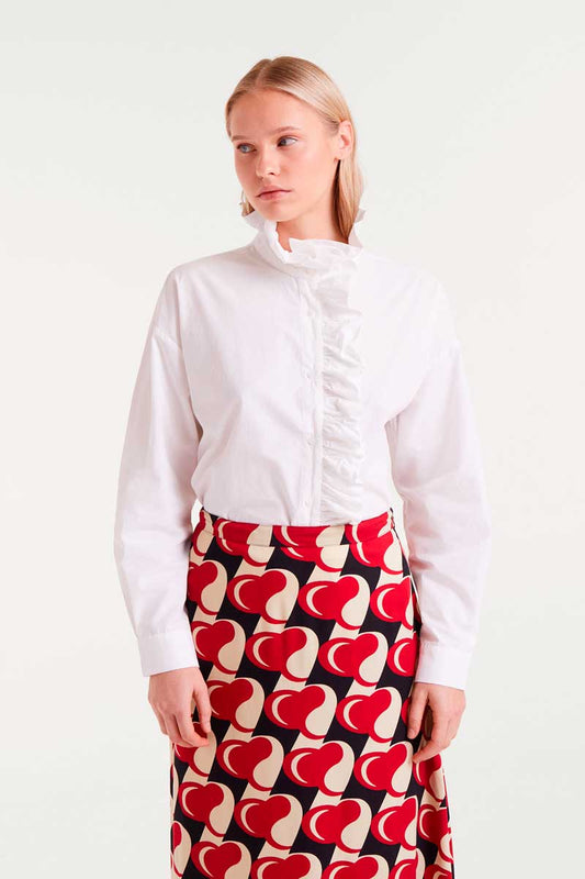 Ruffle Blouse | White