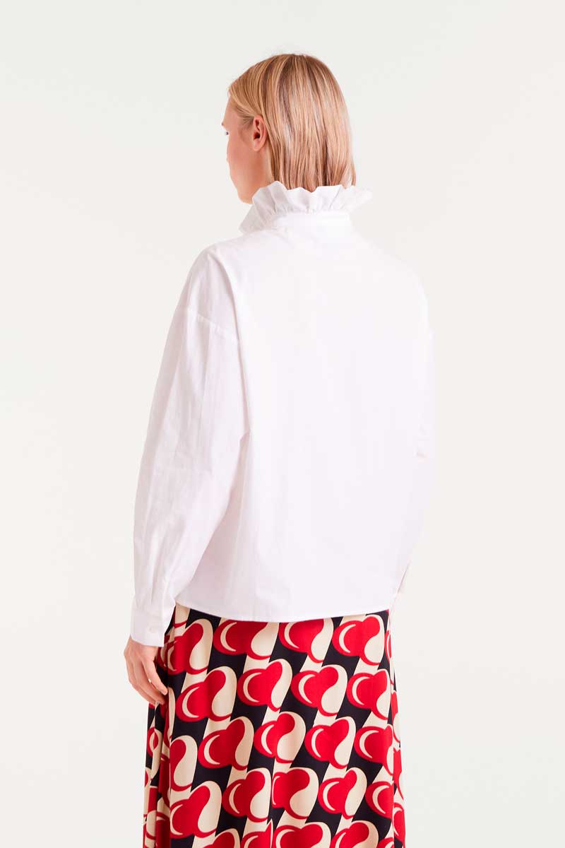 Ruffle Blouse | White