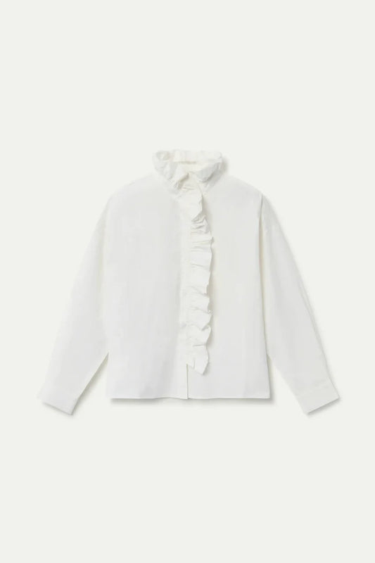 Ruffle Blouse | White