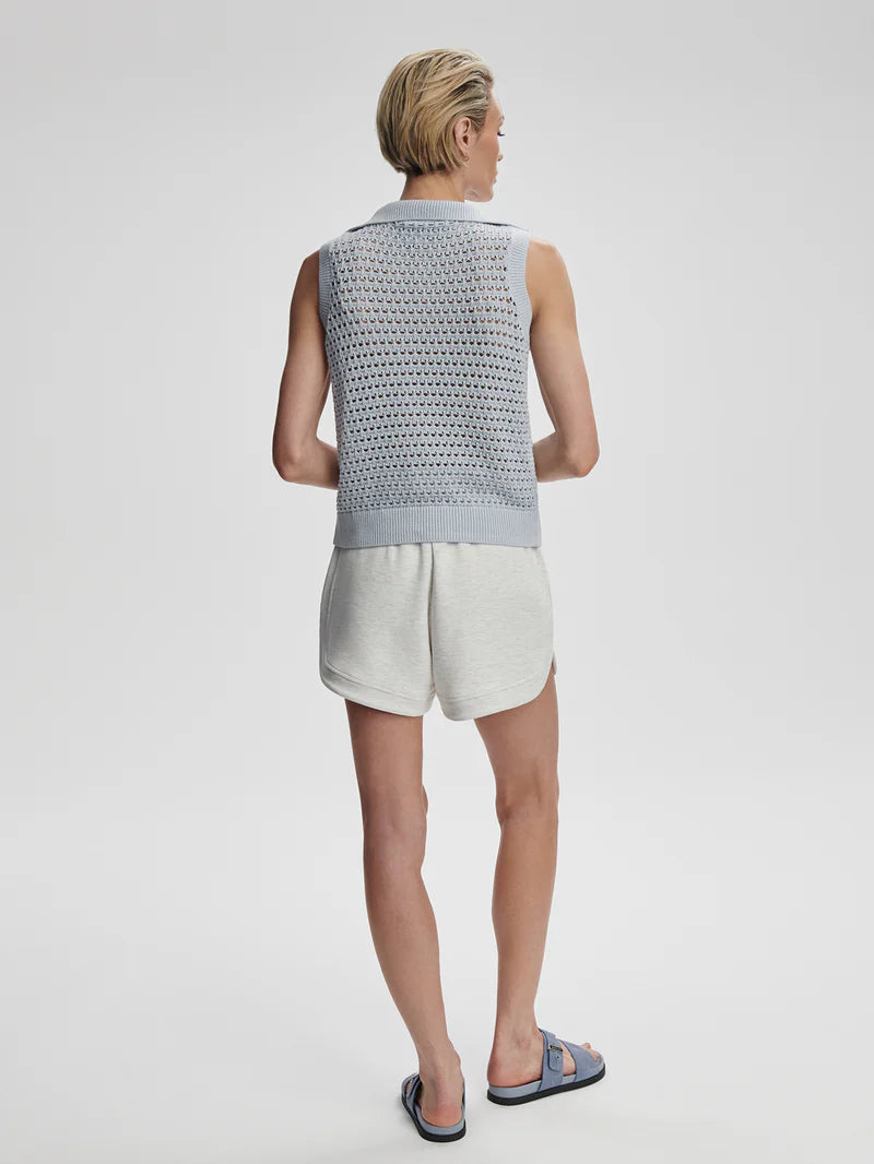 Bains Half Zip Tank | Plein Blue